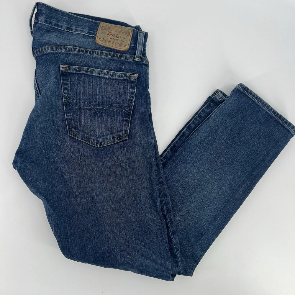 Polo Ralph Lauren Jeans Mens 34x30 Blue Varick Slim Straight